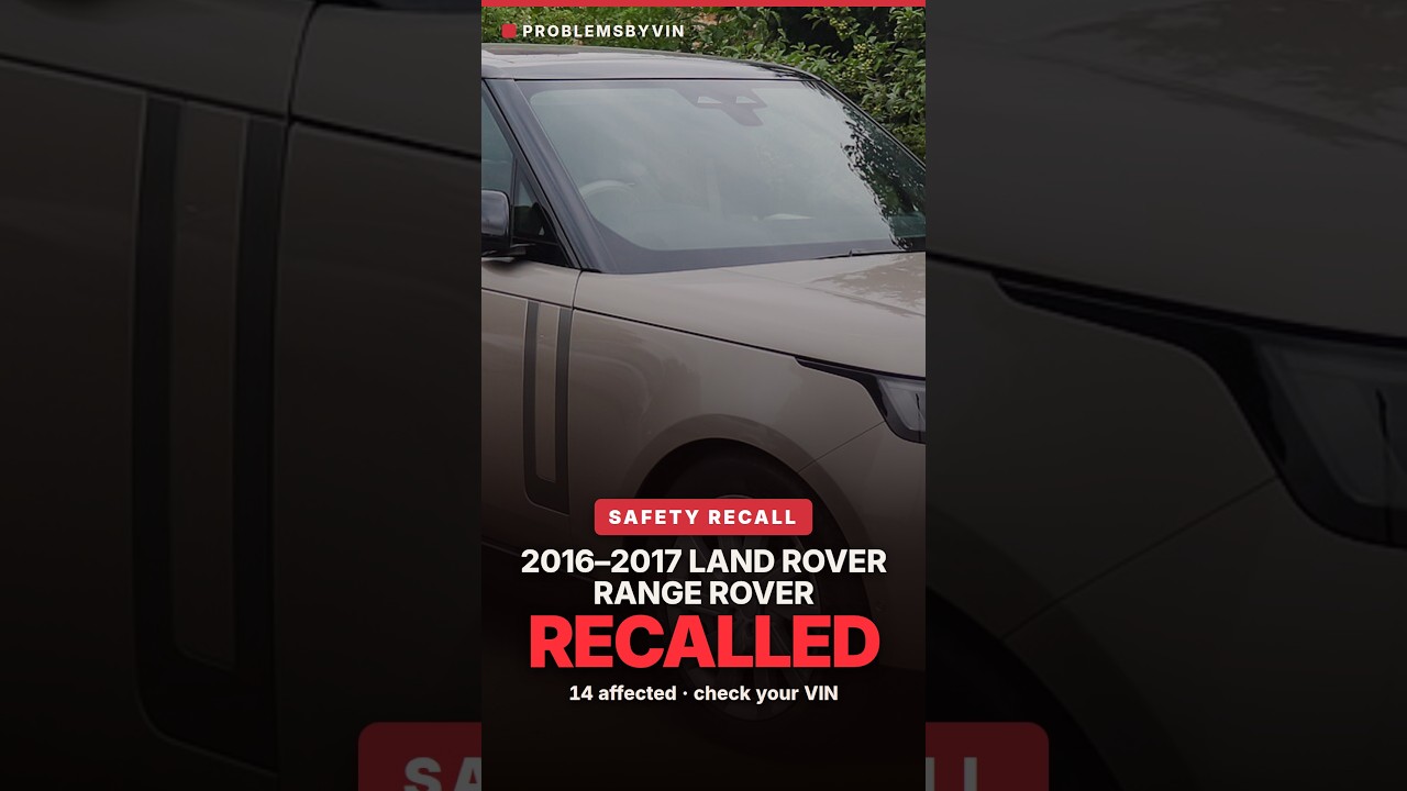 2016 Land Rover Range Rover recall — video thumbnail