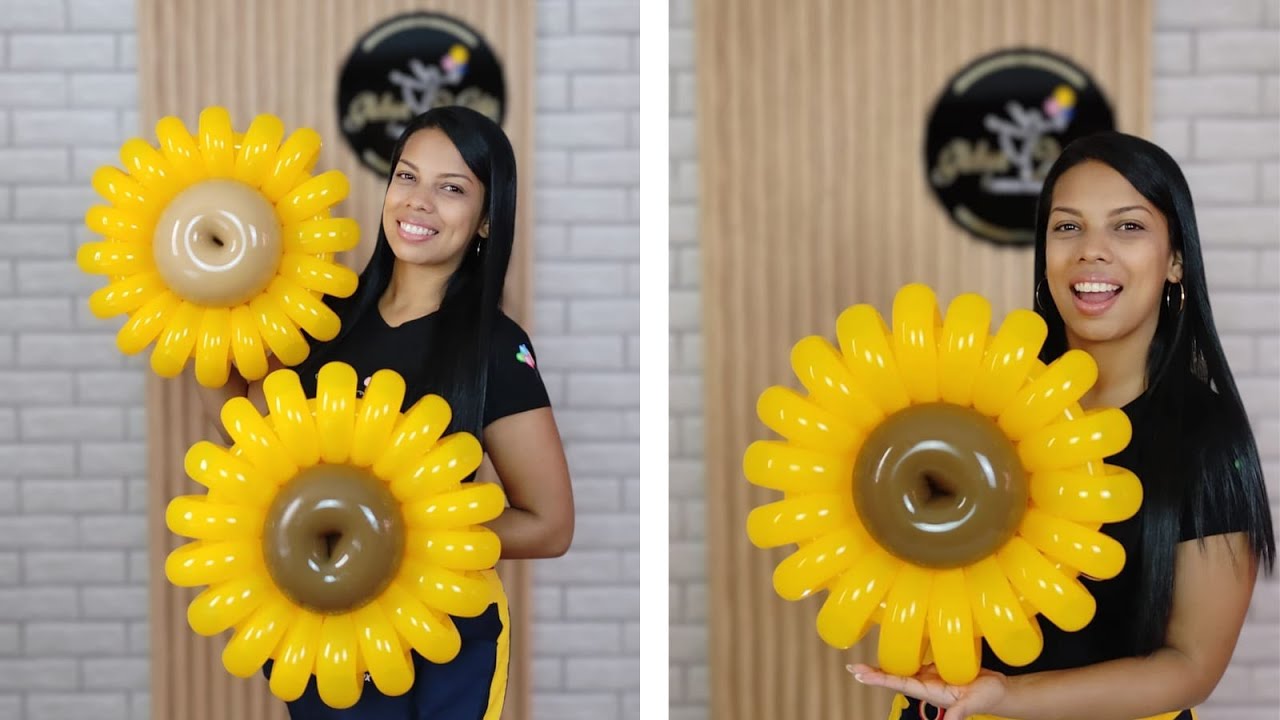 Cómo Hacer Girasol con Globos - Flores con Globos - balloon tutorial