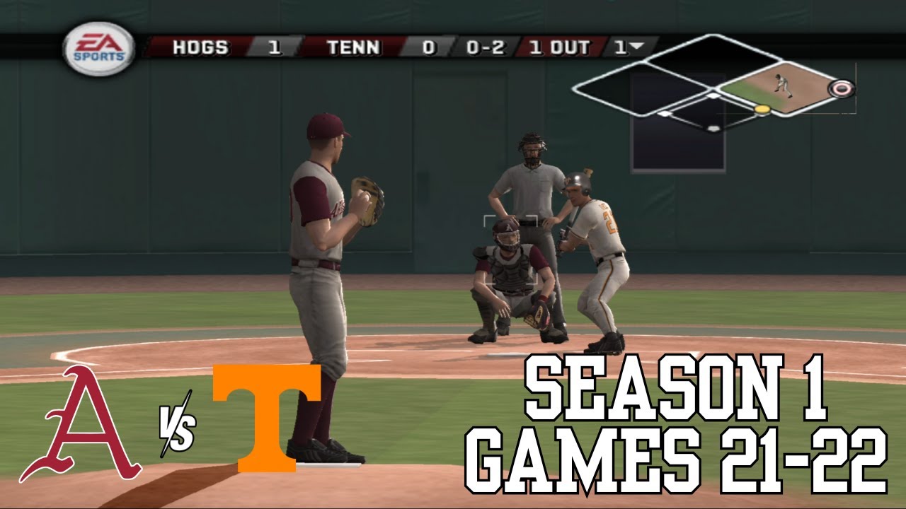 Arkansas vs. Tennessee | MVP 07: NCAA Baseball | Simulation | S01G21-22