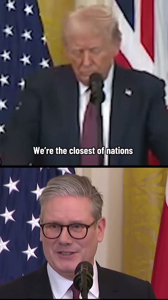 Trump interrupts reporter during Starmer comments about Canada #shorts