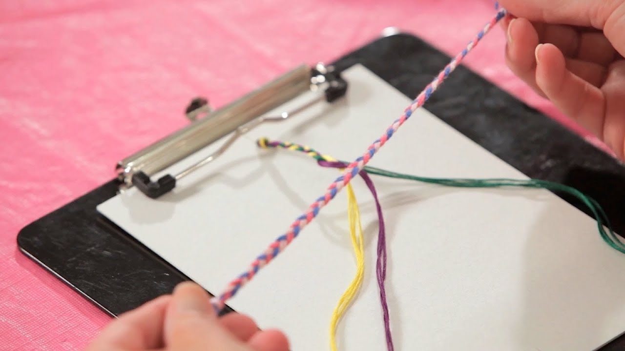 Tutorial on How to Make a Handmade Blue Nylon Thread Braided Friendship  Bracelet from…