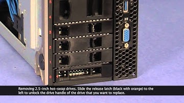 IBM System x3850 X6 removing the 2.5 inch hot swap drives