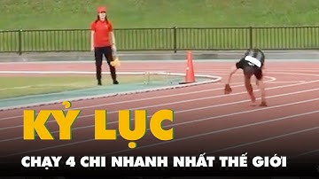 Khoảnh khắc thanh niên 22 tuổi lập kỷ lục chạy 4 chi nhanh nhất thế giới