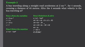 Uniform Acceleration Equations