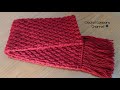 كروشيه كوفيه بغرزه جبال الالب _ Crochet Scarf #صحبه_الكروشيه