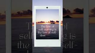 The law of self sacrifice