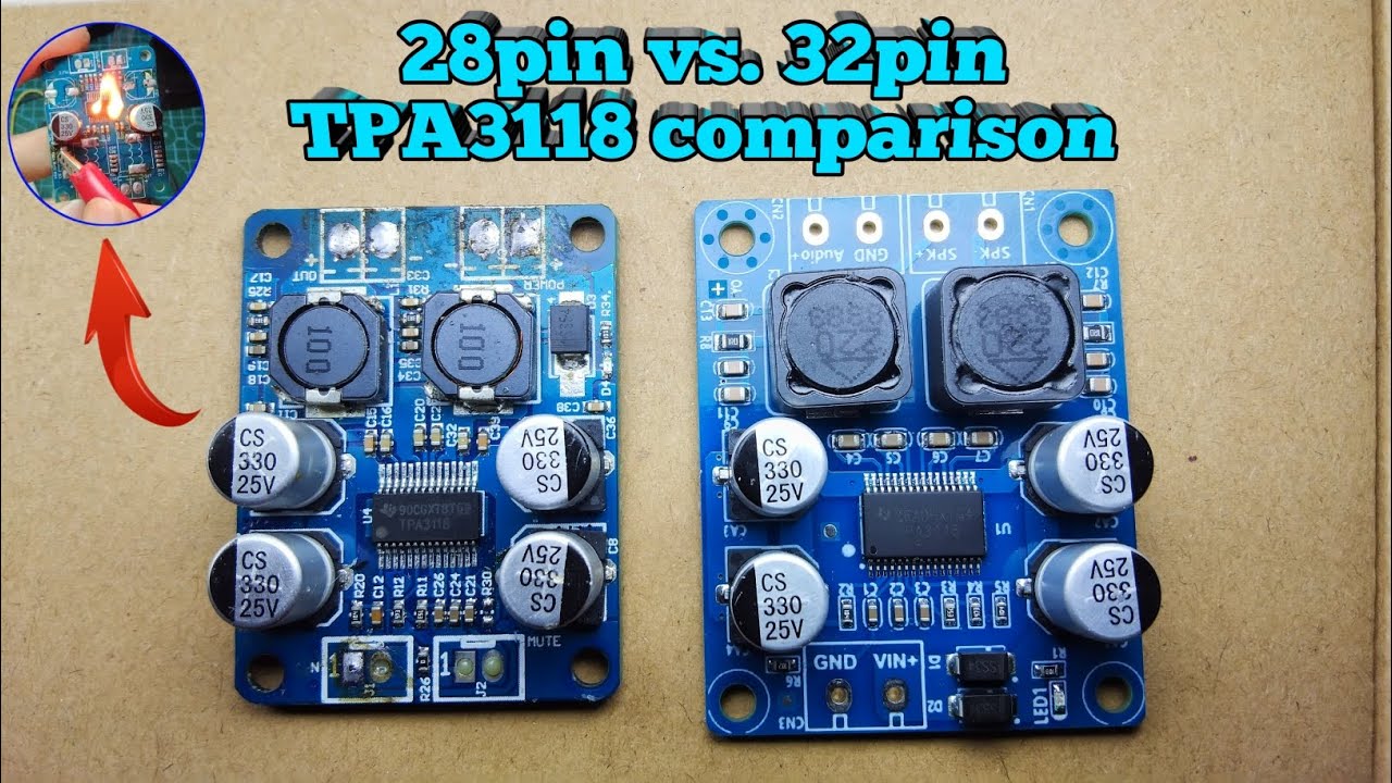 Обзор модуля TPA3118 28 и 32 контакта!! Тест мощности RMS!! 