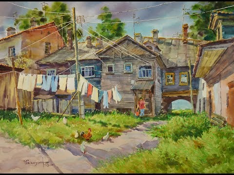 Акварель городской пейзаж видеоуроки умберто россини