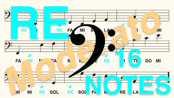 Bass (F) Clef, Do Re... (Ti): Learn to Read the RE Note in Less Than 2 Minutes (Moderato, 16 Notes)