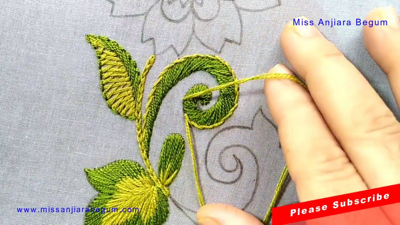 Exclusive Hand Embroidery Flower, Gorgeous Hand Embroidery Art, Floral Design by Anjiara Begum-190