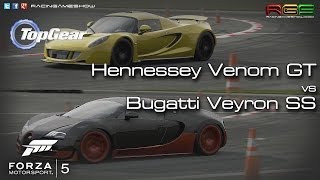 Forza Motorsport 5 | Bugatti Veyron SS vs Hennessey Venom GT | Top Gear | Speed Demons screenshot 5