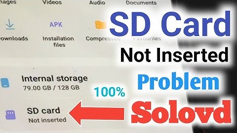 Not Inserted SD Card Problem Solved || मेमोरी कार्ड कैसे ठीक करें || Not Inserted Memory Card
