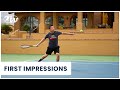 First impressions head blackteal prototype  boom mp tennis racquet  you got this  