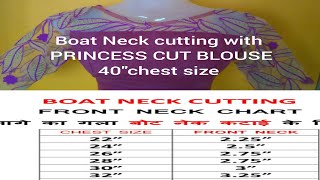 BOAT NECK CUTTING WITH PRINCESS CUT BLOUSE 40