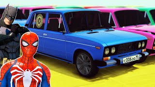 GTA 5 Crazy Ragdolls | Spiderman On Rainbow Spiders Bridge (Spiderman Fails Shark Jumps)