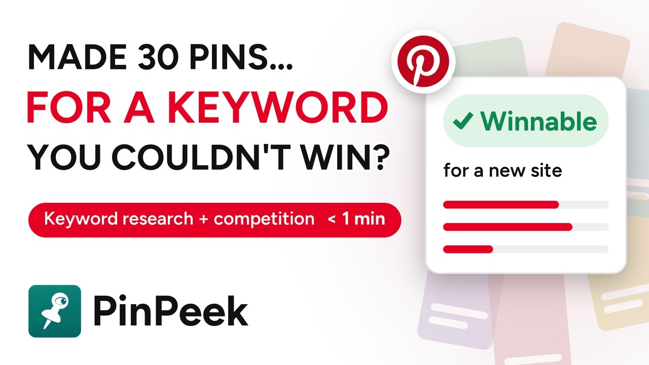 Pinterest Keyword Research & Competition in Under a Minute