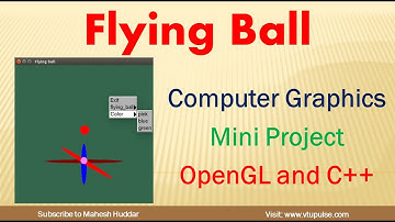 Flying Ball OpenGL Computer Graphics Mini Project Demonstration and Source Code by Mahesh Huddar