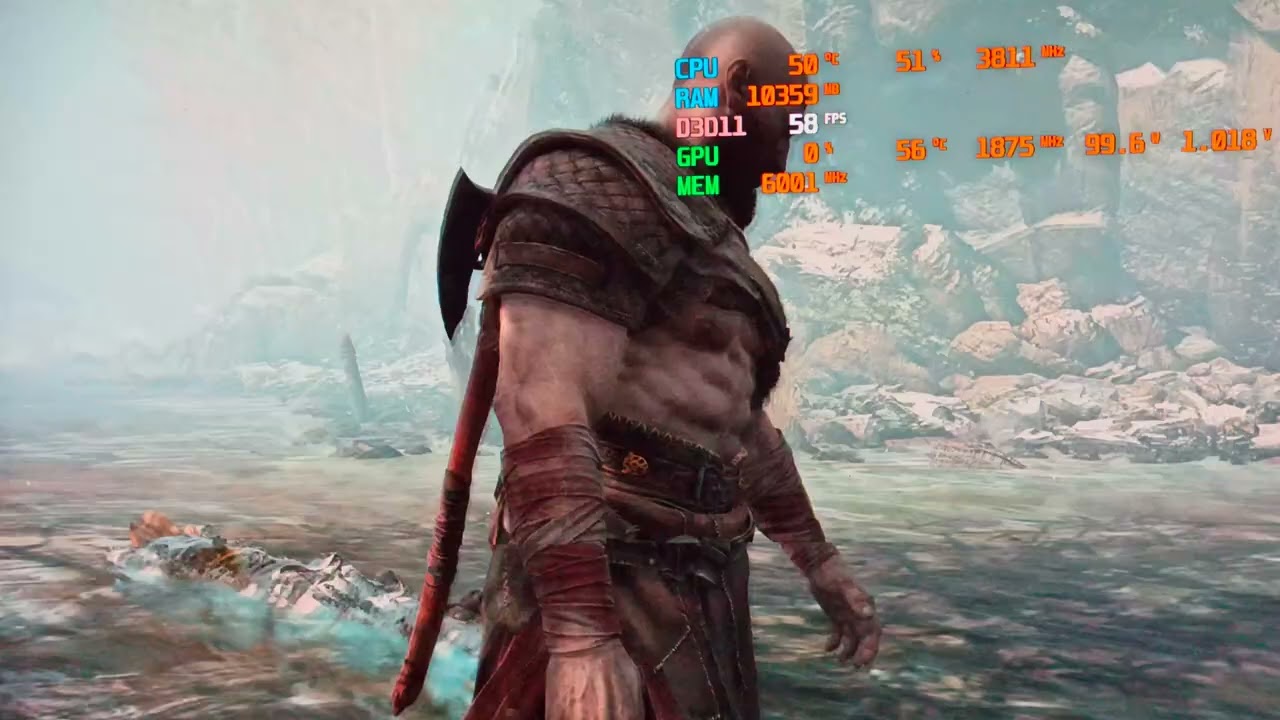 God of war тест на 1650super intel 8400 ram16g 3600mhz