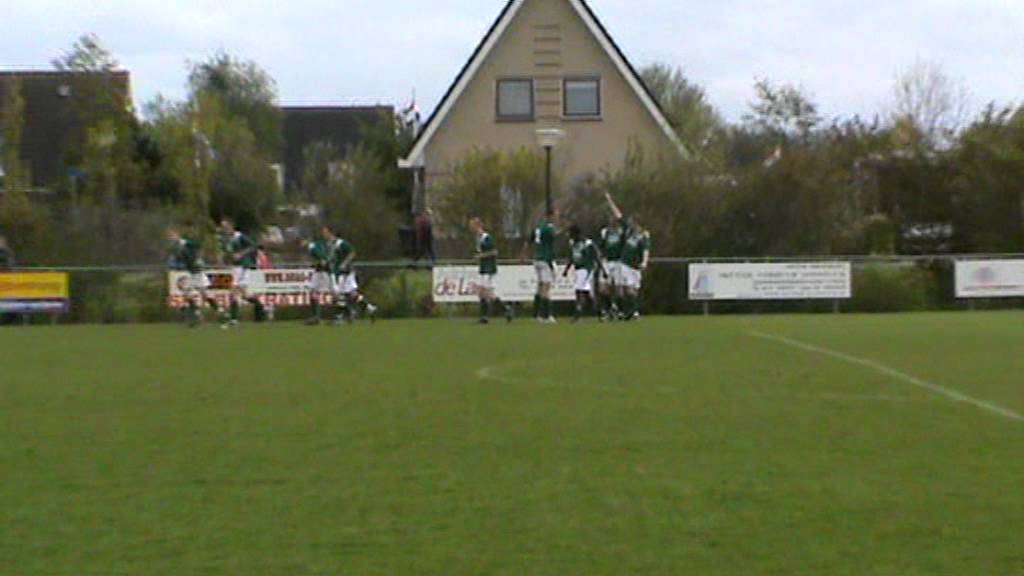 Doelpunt HJSC - Heeg, de 2-0 van Piet Jan Nauta