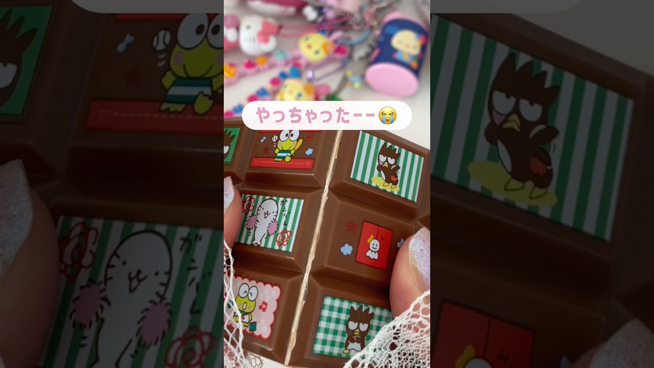 ほんのちょっと曲げたら終わった😭🤣 #シール #シール帳 #ちょこぶろっくシール