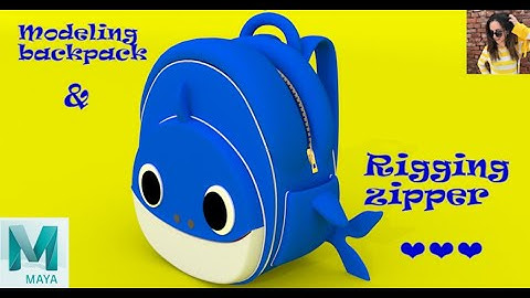 Modeling backpack 🎒 & rigging zipper in Autodesk Maya