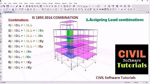Earthquake Load combination in Etabs as per IS1893 2016 #orthogonal & non-orthagonal combination