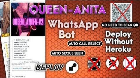 DEPLOY FREE QUEEN ANITA V2  WHATSAPP BOT ON RENDER (24/7) 100% WORKING METHOD EASY TO DEPLOY