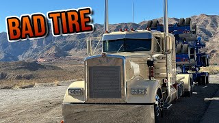 Replacing a STEER TIRE on the KENWORTH
