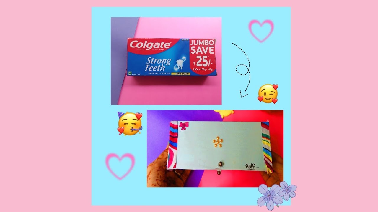DIY | Best Out Of waste Idea of Colgate box | #TheAditiii.. - YouTube