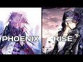 Nightcore  rising phoenix switching vocalmashup  lyrics
