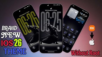 New IOS Style Dark Theme   _ Blue Icon Pack    Without Root 🚫 HyperOs & miui  