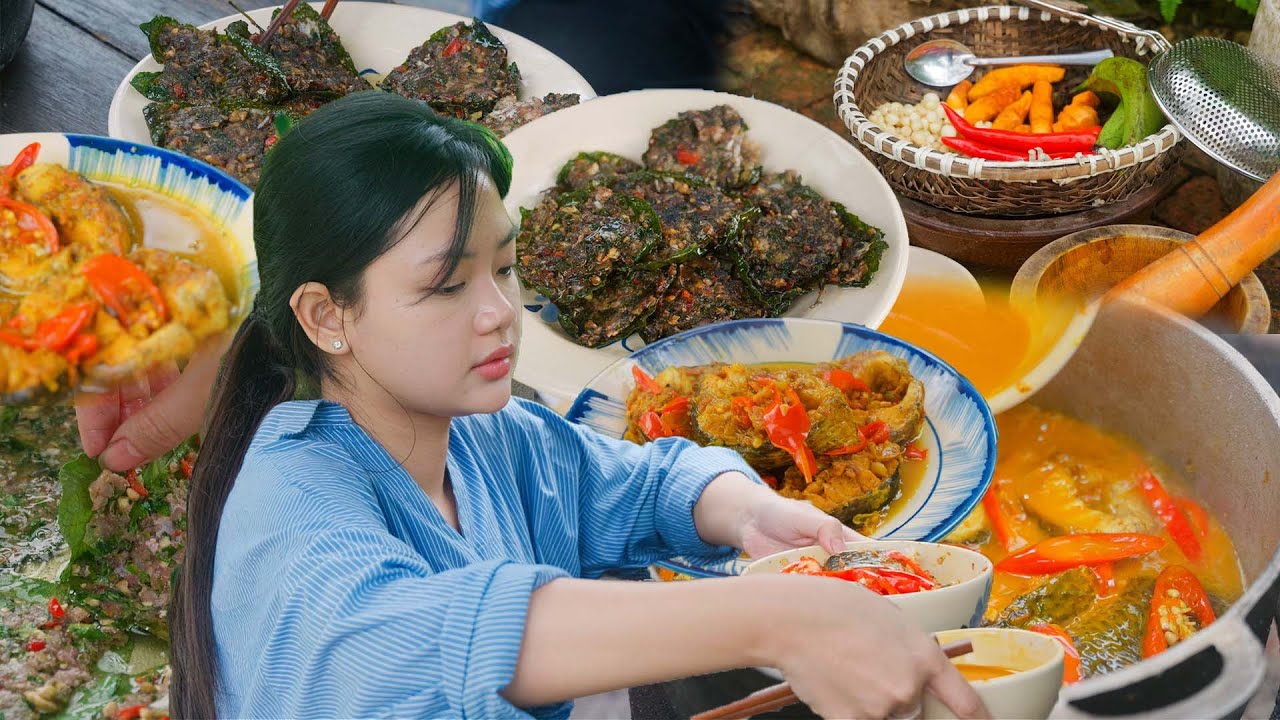 How to Make Dried Buffalo Meat Marinated with Mac Khen Spice & Beef Patties Wrapped in Betel Leaves