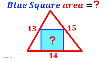 Can you find area of the Blue shaded Square? | (Triangle) | #math #maths | #geometry