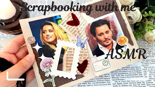 [ASMR] relaxing scrapbooking⭐Hollywood movie stars👩‍❤️‍👨⭐creative journal art with me| no talking
