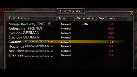 Character Transfer, Active Realms Explained in World of Warcraft Mists of Pandaria Classic