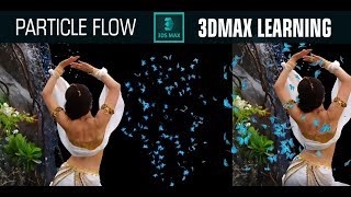Tutorial animated particles butterfly from moive Bahubali scene with particle flow
