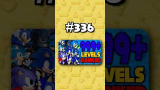 Number 336 - Ranking ALL 999+ Sonic Levels from Worst to Best #sonicthehedgehog