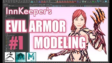 3D ARMOR MODELING timelapse #1 | zbrush & maya & mudbox