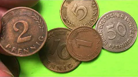 1949 Germany Coins - 50 Pfennig - 10 Pfennig - 5 P...