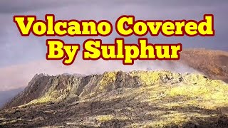 Volcano Is Covered By Sulphur: Fumarole/ Iceland Fagradalsfjall Geldingadalir Volcano
