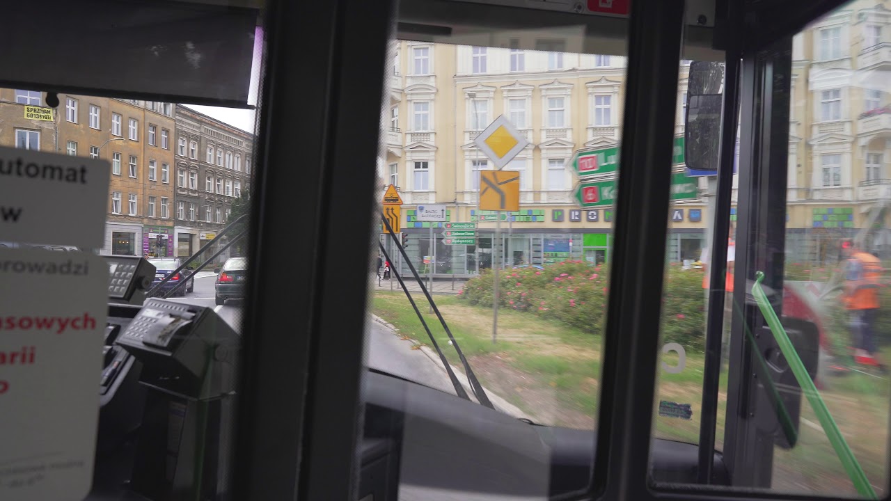 Poland, Szczecin, bus 75 ride from Dworzec główny to Turzyn Dworzec