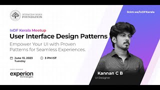 User Interface Design Patterns - IxDF Kerala Meetup