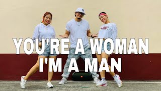 YOU'RE A WOMAN I'M A MAN l Dj BossMike Remix l 80's Disco l Retro DANCEWORKOUT Resimi