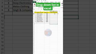 drop down list in excel #excel #excelhindi #learnexcel #exceltricks #shortcuts #shorts