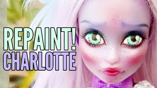 Repaint! Charlotte Pastel Lolita | Custom Ooak Art Doll | MonsterHigh Doll Makeover | HuDolls Collab