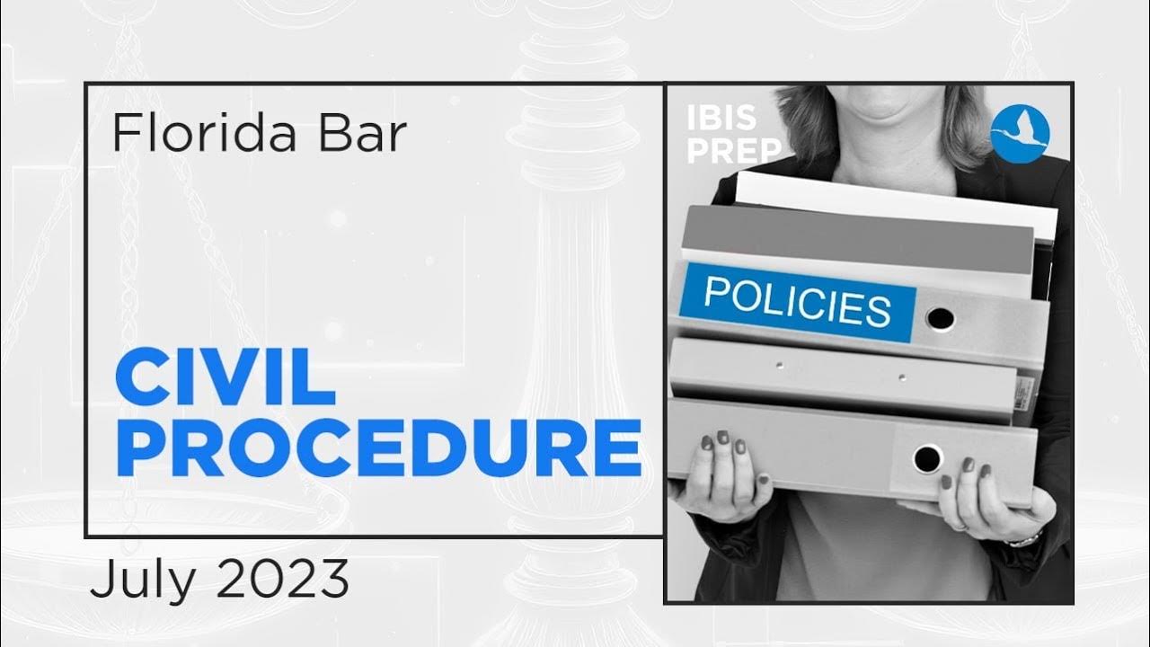 Florida Bar Exam Civil Procedure Lecture YouTube