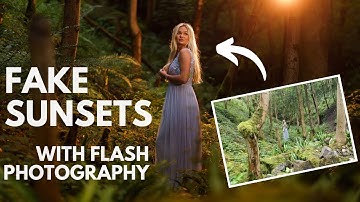 How to create a FAKE SUNSET with flash photography // Step by step guide