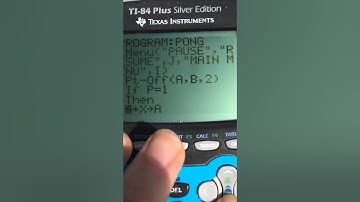 TI 84 Pong Source Code