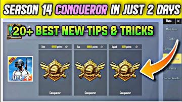[ SEASON 15 ] HOW TO GET CONQUEROR IN JUST 2 DAYS IN PUBG MOBILE LITE | NEW SEASON 13 RANK PUSH TIPS
