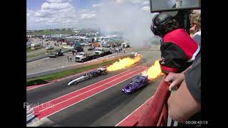 2006, Drag racing action from the waterbox part 2, Top Alcohol Funny Cars, Race City, Calgary, Ab